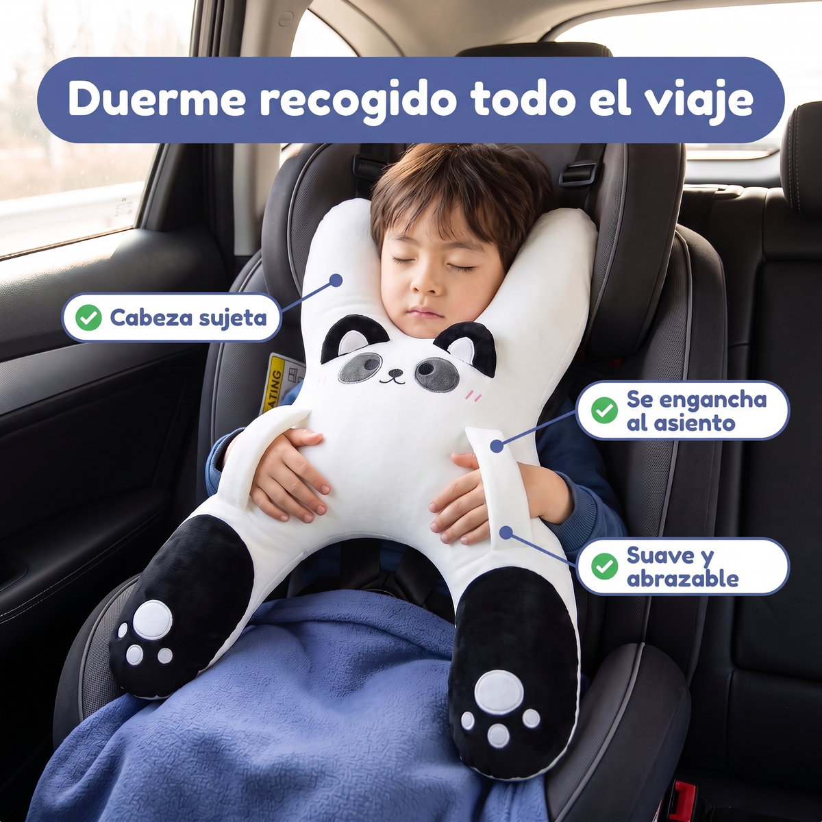 Almohada cervical de viaje para niños